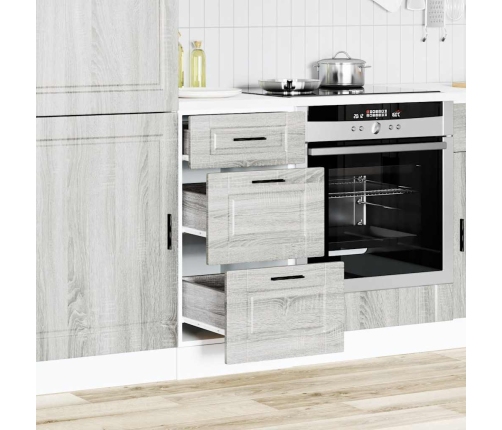 Mueble bajo de cocina porto gris sonoma madera reconstituida