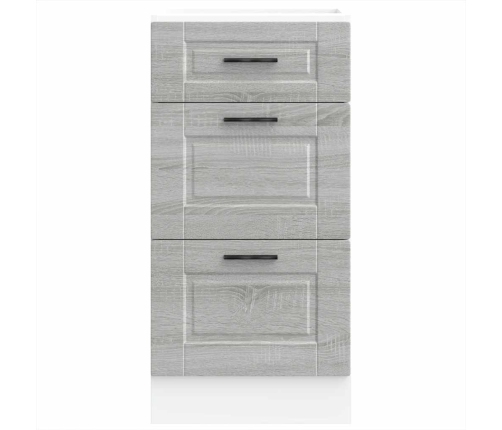 Mueble bajo de cocina porto gris sonoma madera reconstituida