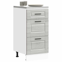 Mueble bajo de cocina porto gris sonoma madera reconstituida