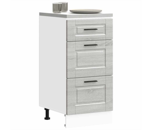 Mueble bajo de cocina porto gris sonoma madera reconstituida