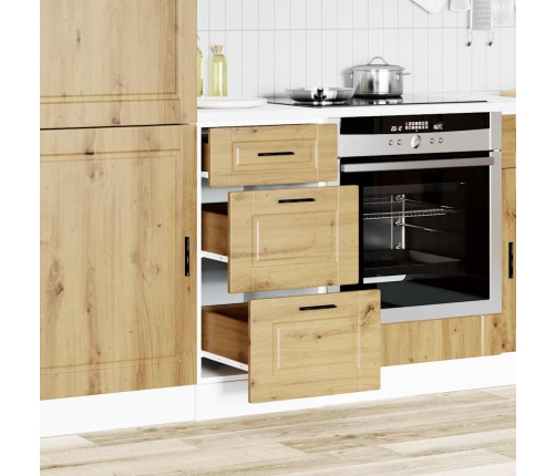 Mueble bajo de cocina porto roble artesano madera reconstituida