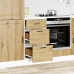 Mueble bajo de cocina porto roble artesano madera reconstituida