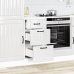 Mueble bajo de cocina Lucca blanca de alto brillo