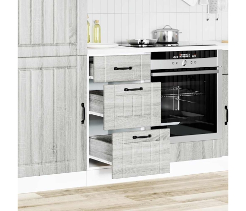 Mueble bajo de cocina Lucca madera contrachapada gris sonoma