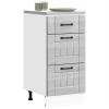 Mueble bajo de cocina Lucca madera contrachapada gris sonoma