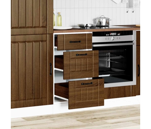 Mueble bajo de cocina Lucca roble marrón