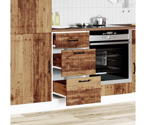 Mueble bajo de cocina Lucca madera vieja