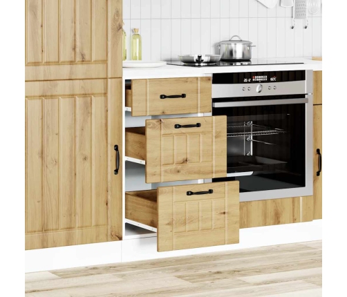 Mueble bajo de cocina Lucca roble artesanal