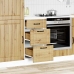 Mueble bajo de cocina Lucca roble artesanal