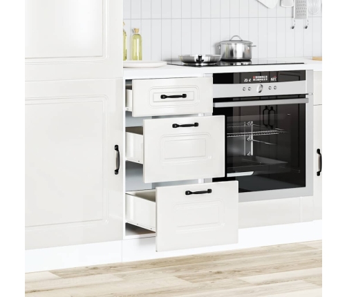 Mueble bajo cocina Kalmar madera ingeniería blanca alto brillo