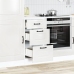 Mueble bajo cocina Kalmar madera ingeniería blanca alto brillo