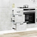 Mueble bajo de cocina Kalmar madera de ingeniería gris hormigón