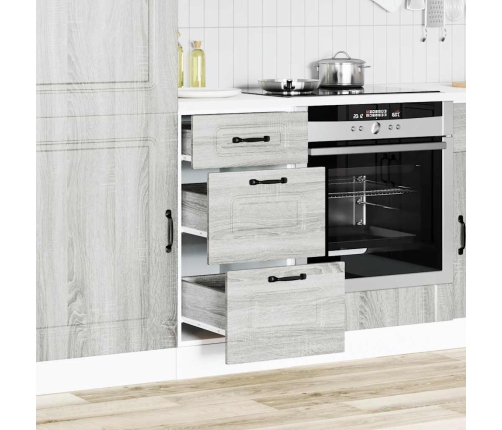 Mueble bajo de cocina Kalmar gris sonoma madera de ingeniería