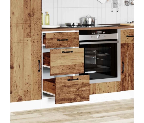 Mueble bajo de cocina Kalmar de madera antigua de ingeniería