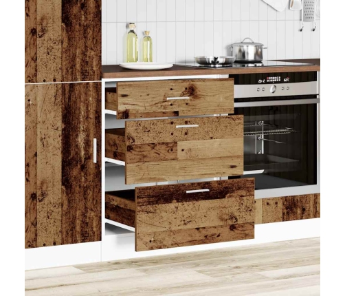 Mueble bajo de cocina de madera antigua de madera de ingeniería