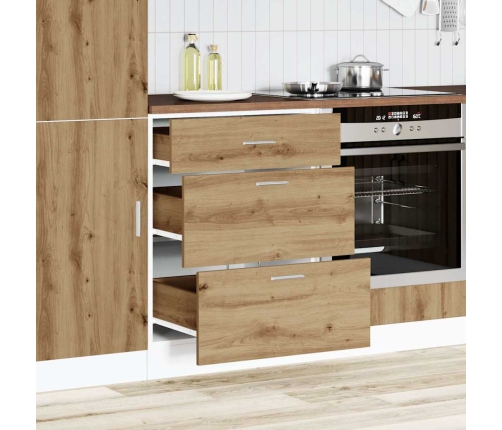 Mueble bajo de cocina de madera de ingeniería roble artesanal