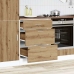 Mueble bajo de cocina de madera de ingeniería roble artesanal