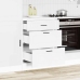 Mueble bajo de cocina Porto madera contrachapada blanca