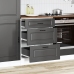 Mueble bajo de cocina Porto madera contrachapada negro