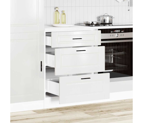 Mueble bajo de cocina Porto alto brillo blanco