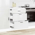 Mueble bajo de cocina Porto alto brillo blanco