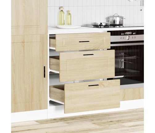 Mueble bajo de cocina porto roble sonoma madera reconstituida