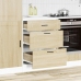 Mueble bajo de cocina porto roble sonoma madera reconstituida