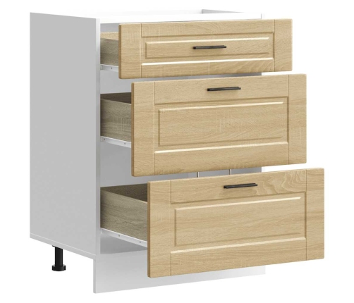 Mueble bajo de cocina porto roble sonoma madera reconstituida