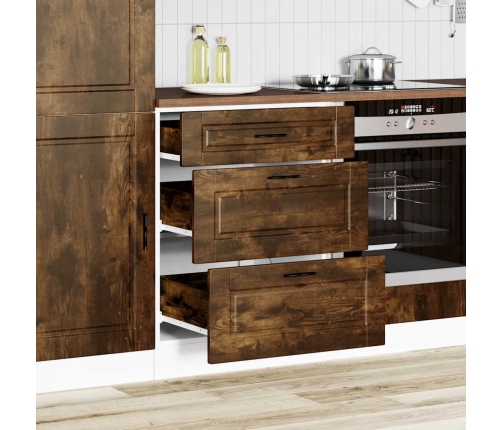 Mueble bajo de cocina porto roble ahumado madera reconstituida