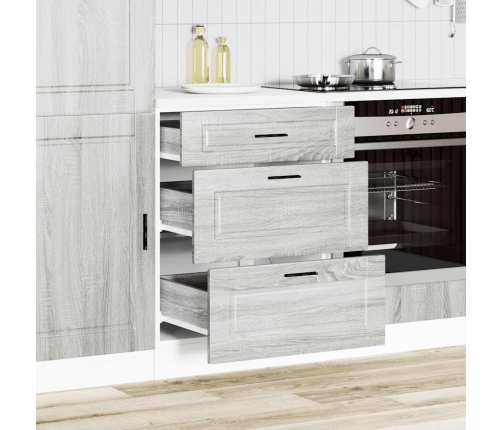 Mueble bajo de cocina porto gris sonoma madera reconstituida