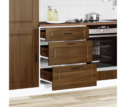 Mueble bajo de cocina porto roble marrón madera reconstituida