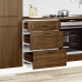 Mueble bajo de cocina porto roble marrón madera reconstituida