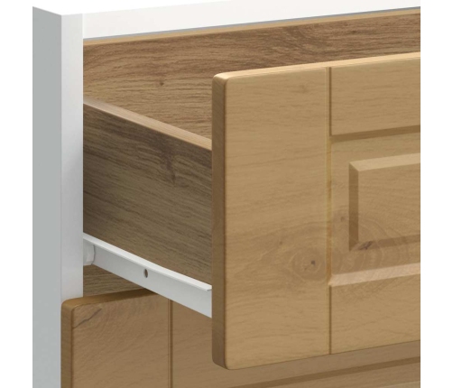 Mueble bajo de cocina porto roble artesano madera reconstituida