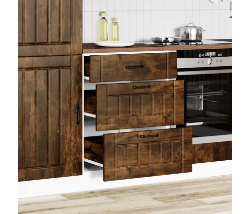 Mueble bajo de cocina Lucca roble ahumado