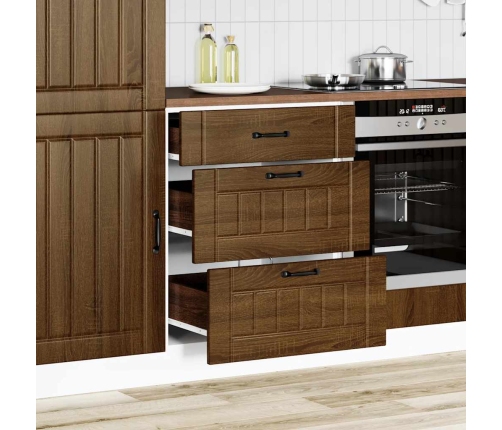 Mueble bajo de cocina Lucca roble marrón