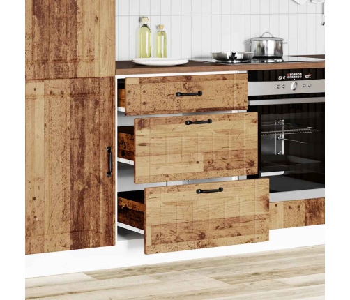 Mueble bajo de cocina Lucca madera vieja