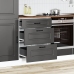 Mueble bajo de cocina Kalmar madera de ingeniería negra