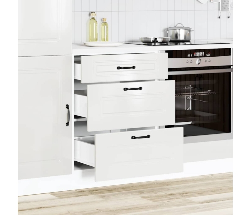 Mueble bajo cocina Kalmar madera ingeniería blanca alto brillo