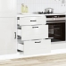 Mueble bajo cocina Kalmar madera ingeniería blanca alto brillo