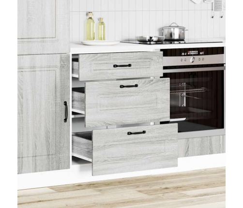 Mueble bajo de cocina Kalmar gris sonoma madera de ingeniería