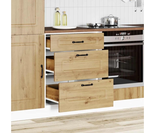 Mueble bajo de cocina Kalmar roble artesanal madera ingeniería