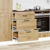 Mueble bajo de cocina Kalmar roble artesanal madera ingeniería