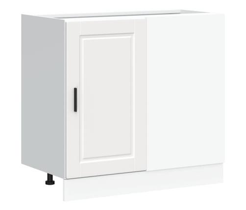 Mueble bajo de cocina Porto madera contrachapada blanca