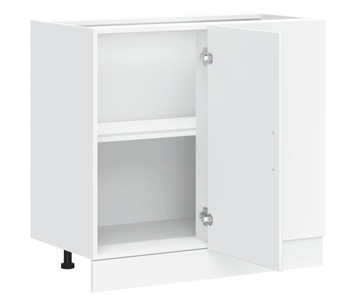 Mueble bajo de cocina Porto madera contrachapada blanca