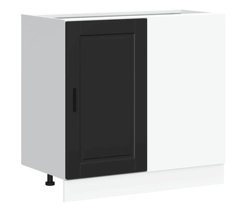 Mueble bajo de cocina Porto madera contrachapada negro