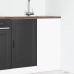 Mueble bajo de cocina Porto madera contrachapada negro