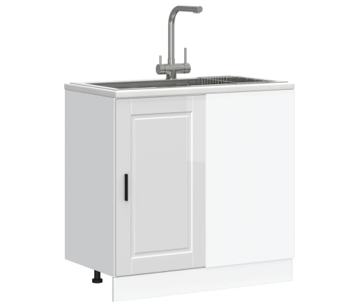 Mueble bajo de cocina Porto alto brillo blanco