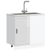 Mueble bajo de cocina Porto alto brillo blanco