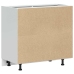 Mueble bajo de cocina Porto alto brillo blanco