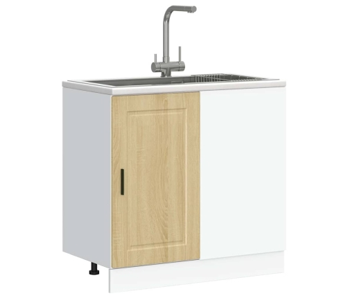 Mueble bajo de cocina porto roble sonoma madera reconstituida